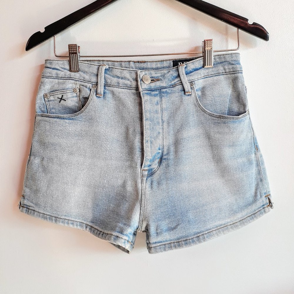 Light blue denim shorts